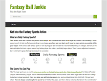 Tablet Screenshot of fantasyballjunkie.com